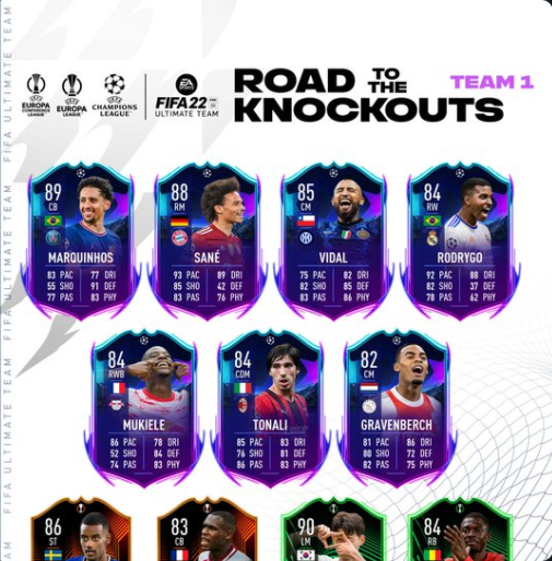 FIFA 22- Road to the Knockouts Team 1 Adds New Players