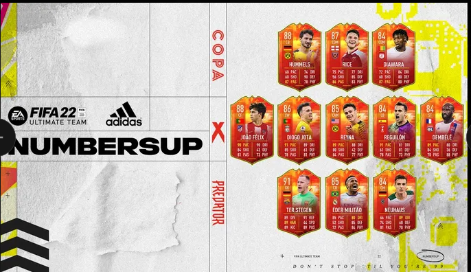 FIFA 22- Adidas Numbers Up Promo Kicked off in FUT 22